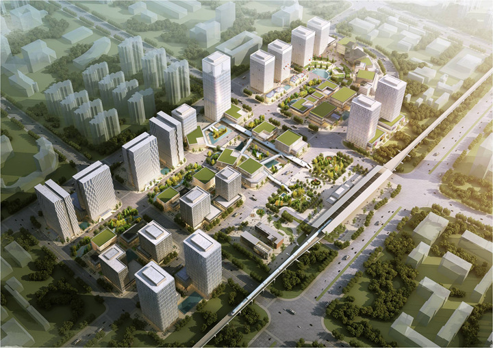 【DAO作品】城際鐵路葛店南站商貿區(qū)城市設計_新浪地產網